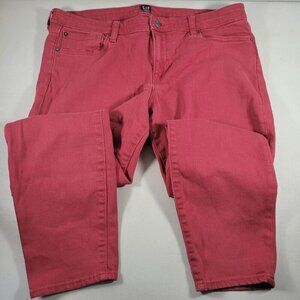 GAP Jeans Womens Legging Jean Pants 32 Regular Light Red Skinny Stretch Denim